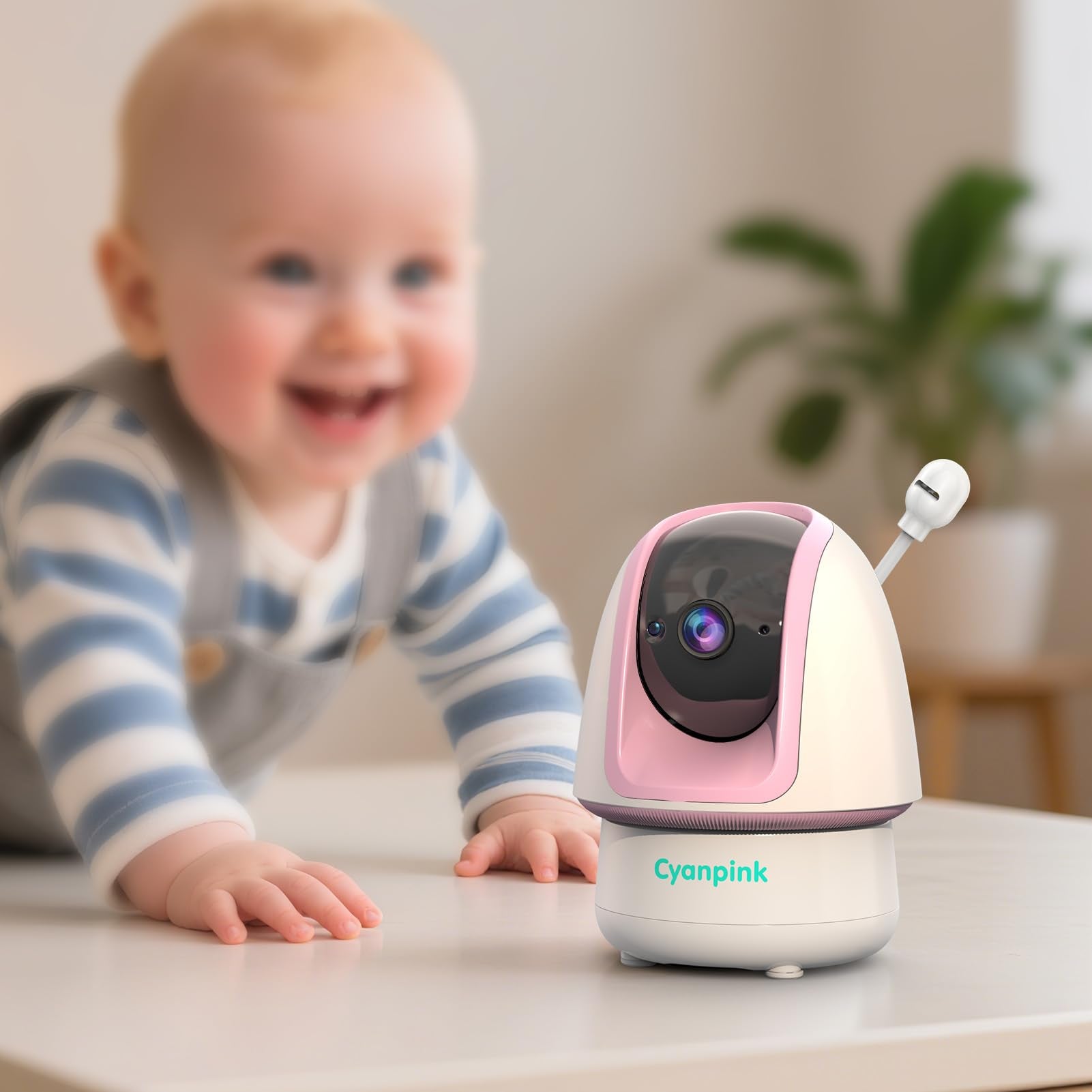 Cyanpink video baby monitor no wifi for private, direct feed.