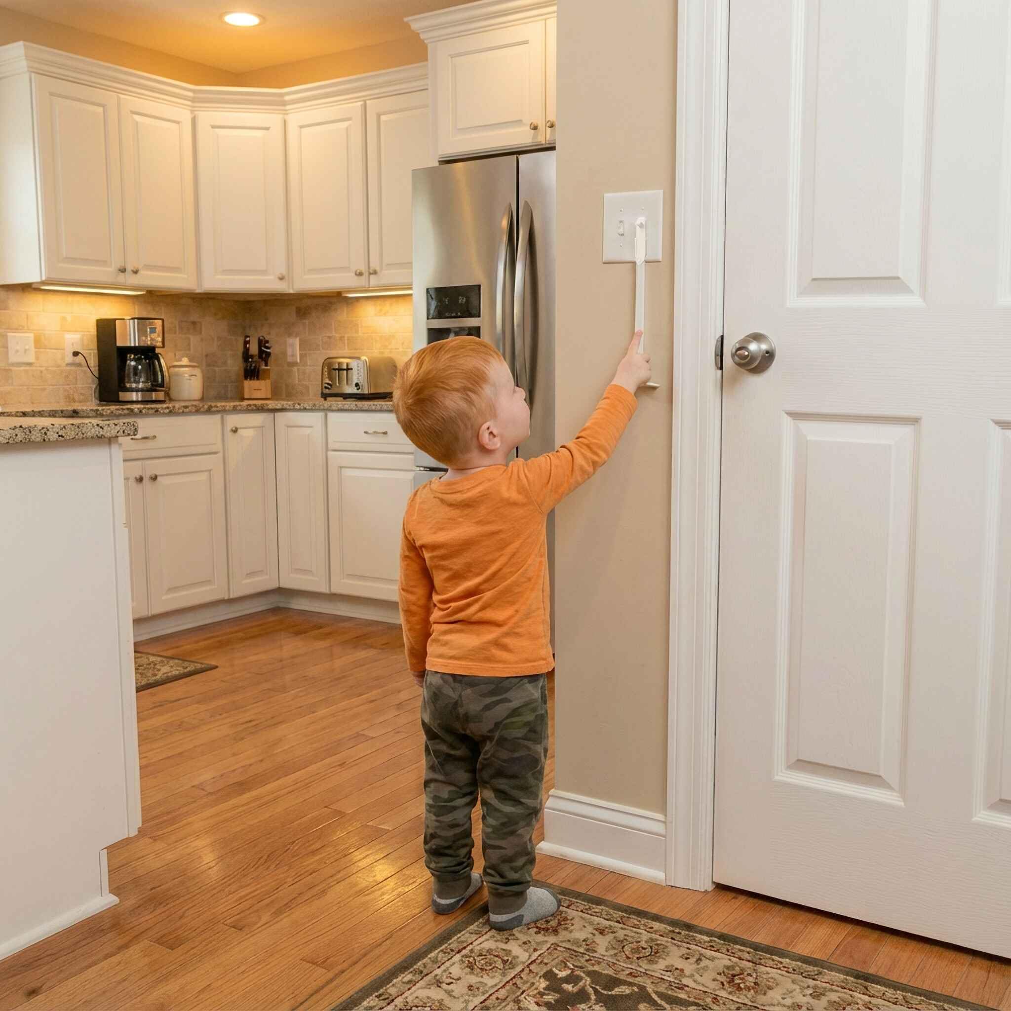 CyberNexus extender mounted over wall switch plate for safe access