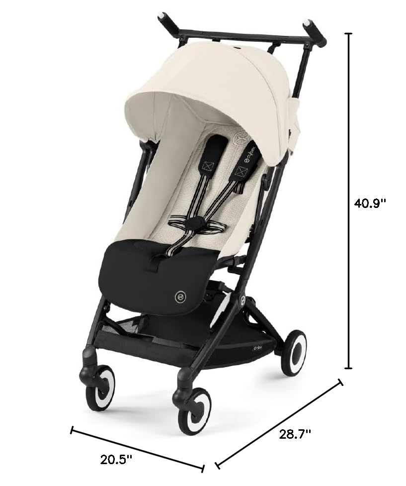 Cybex Libelle 2 canvas white in travel scene with easy storage