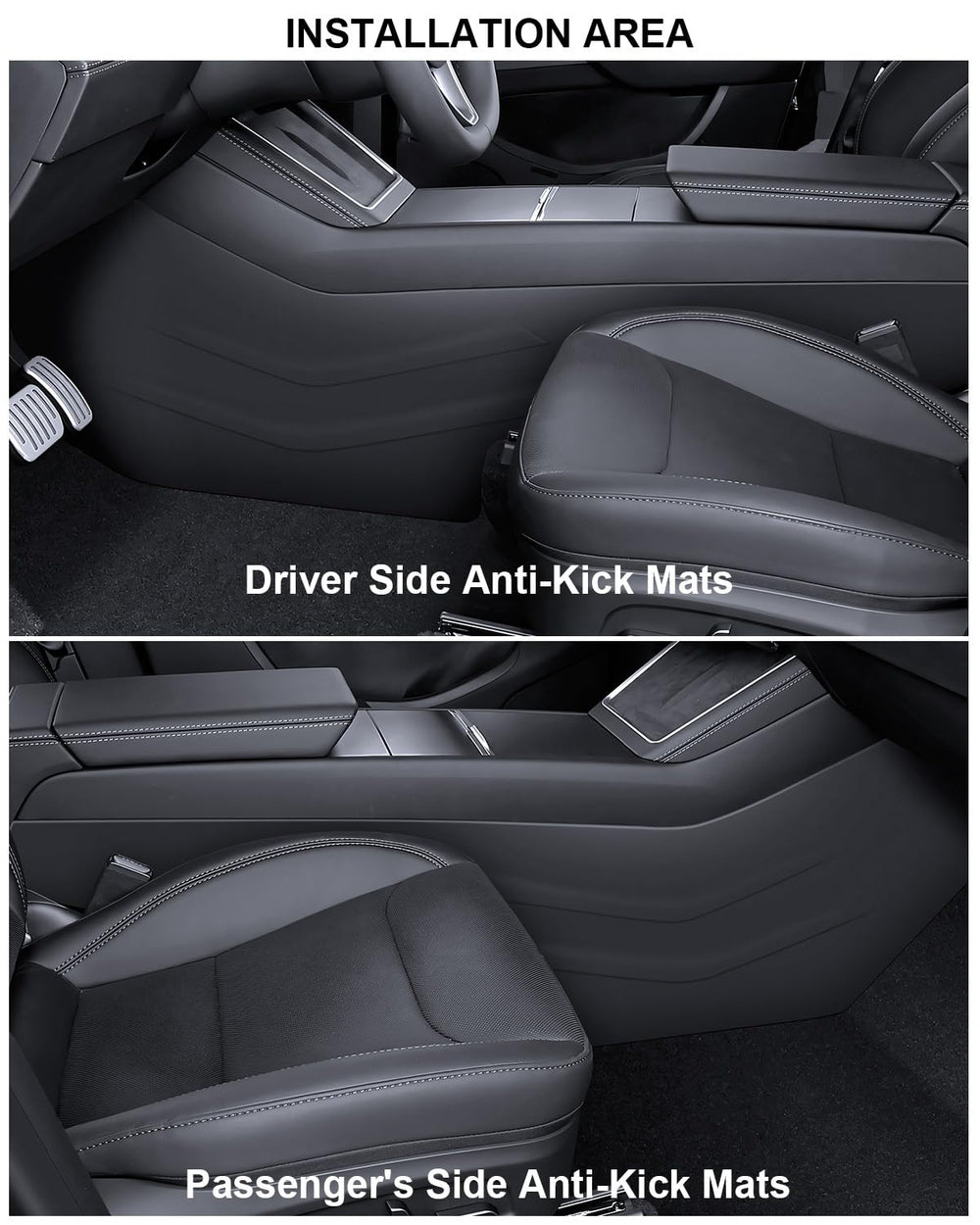 Cybtkcar extra-thick TPE pad provides durable kick protection and flexible comfort