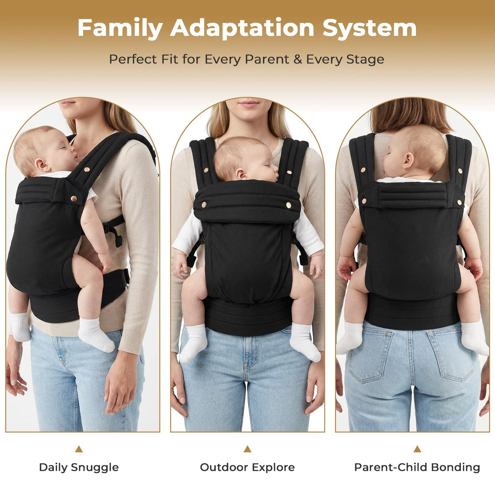CycleMore adjustable fit baby carrier suitable for all caregiver sizes