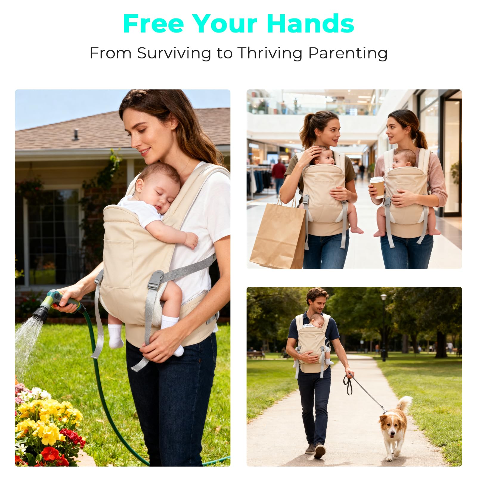 CycleMore ivory carrier shows padded leg openings for gentle thigh comfort