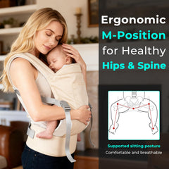 CycleMore X-back design provides ergonomic lumbar support for parents