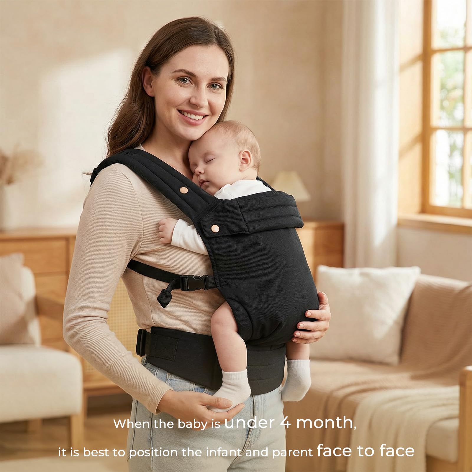 CycleMore soft breathable fabric keeps parent and baby cool during wear