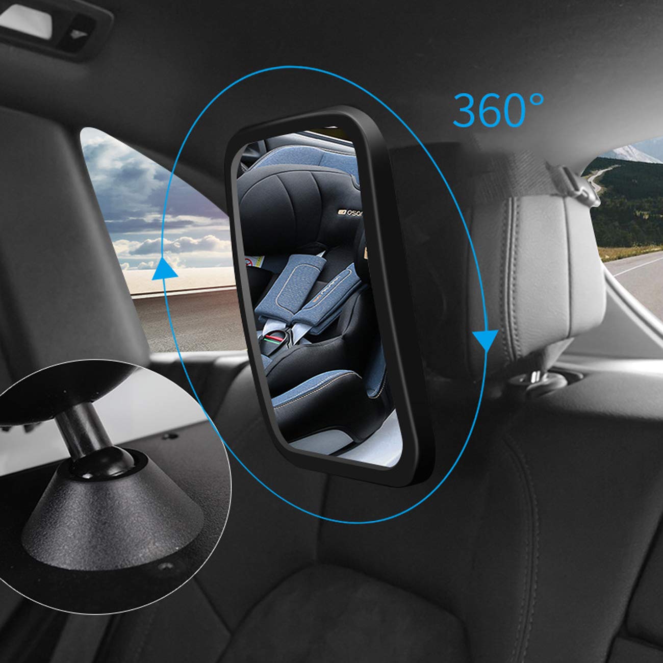 CYDZSW back seat baby monitor helps with daily road trips.