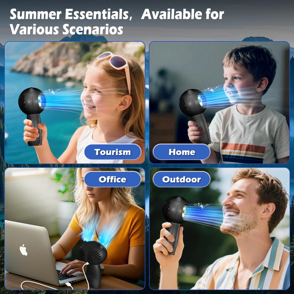 Cyfrone 6000mAh battery delivers hours of cooling on the go.