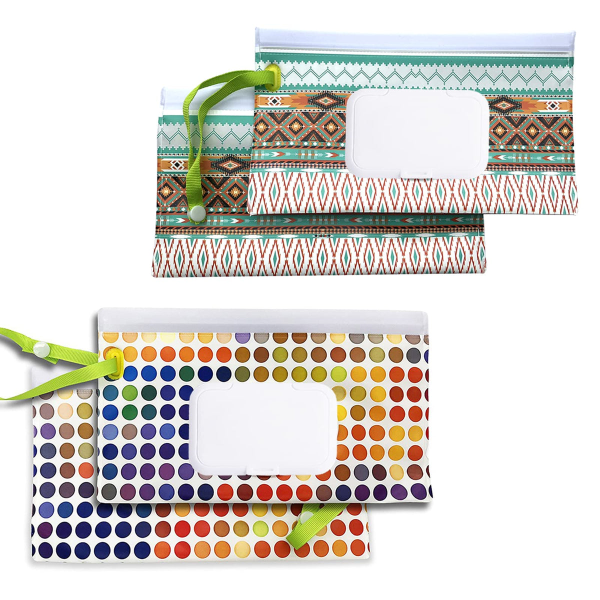 CYG&CL 4-pack wipes pouch for compact travel and diaper bag organization.