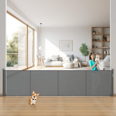 Cylrod 200-inch extra-wide gate in full view for stairs and doorways.