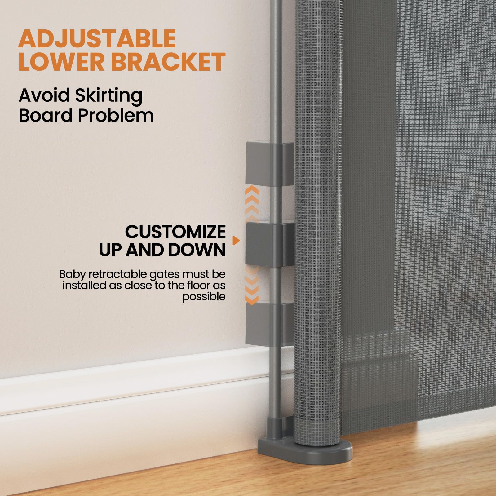 Cylrod gate adaptable for indoor and outdoor use