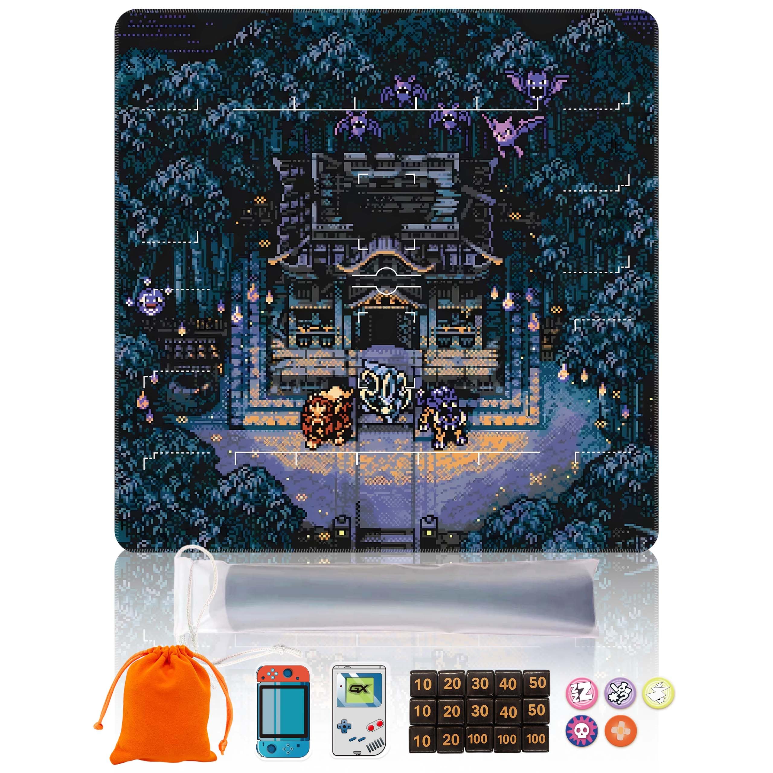 Cylvenor premium PTCG playmat 24x24 surface for smooth card handling during games