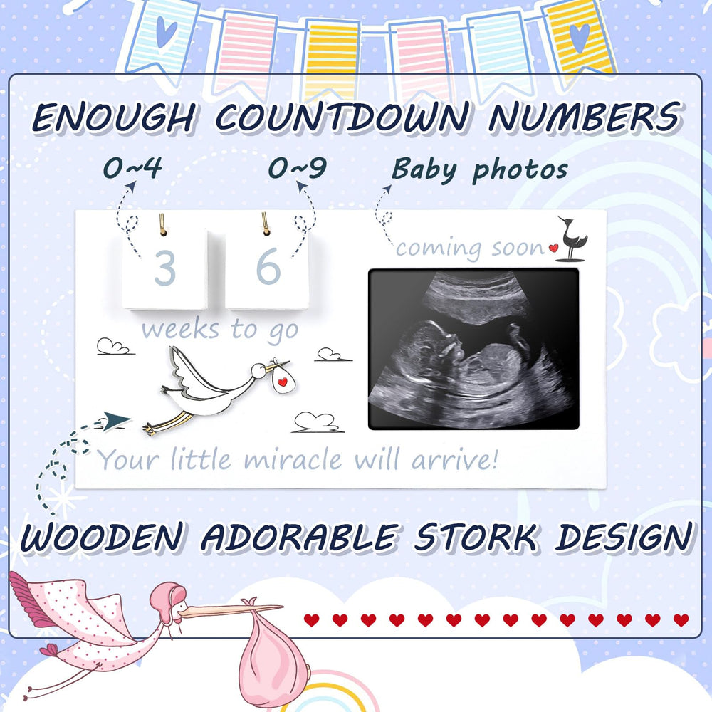 CypherX stork-delivery illustration frame adds whimsical charm.