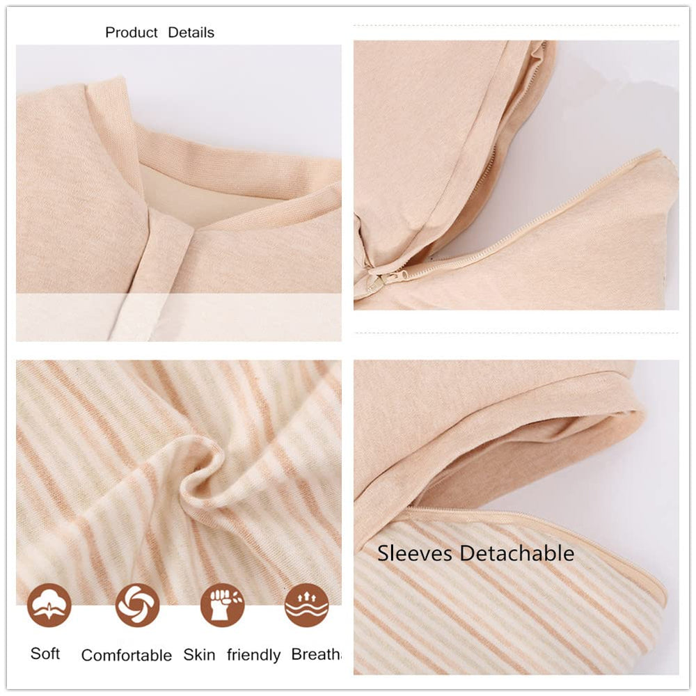 CYUURO baby wearable blanket back view highlights secure, snug fit.