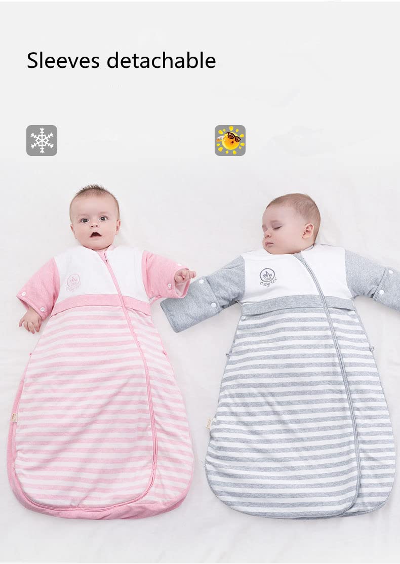 CYUURO sleeping bag with a 2-way zipper simplifies dressing and diaper changes