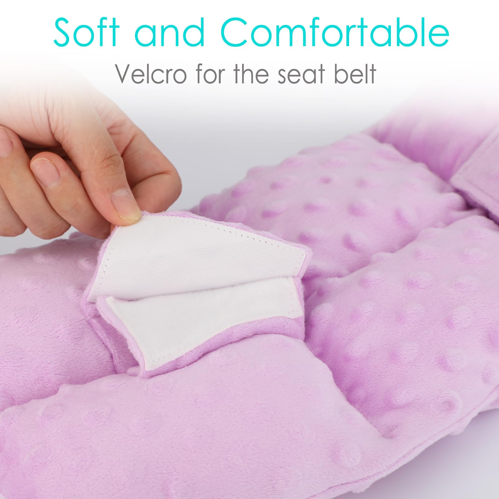 D. Cozy Ostomy Pillow resting on car seat during travel.