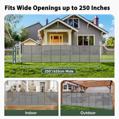 Dabormi 48-inch tall outdoor gate protects pets while maintaining airflow