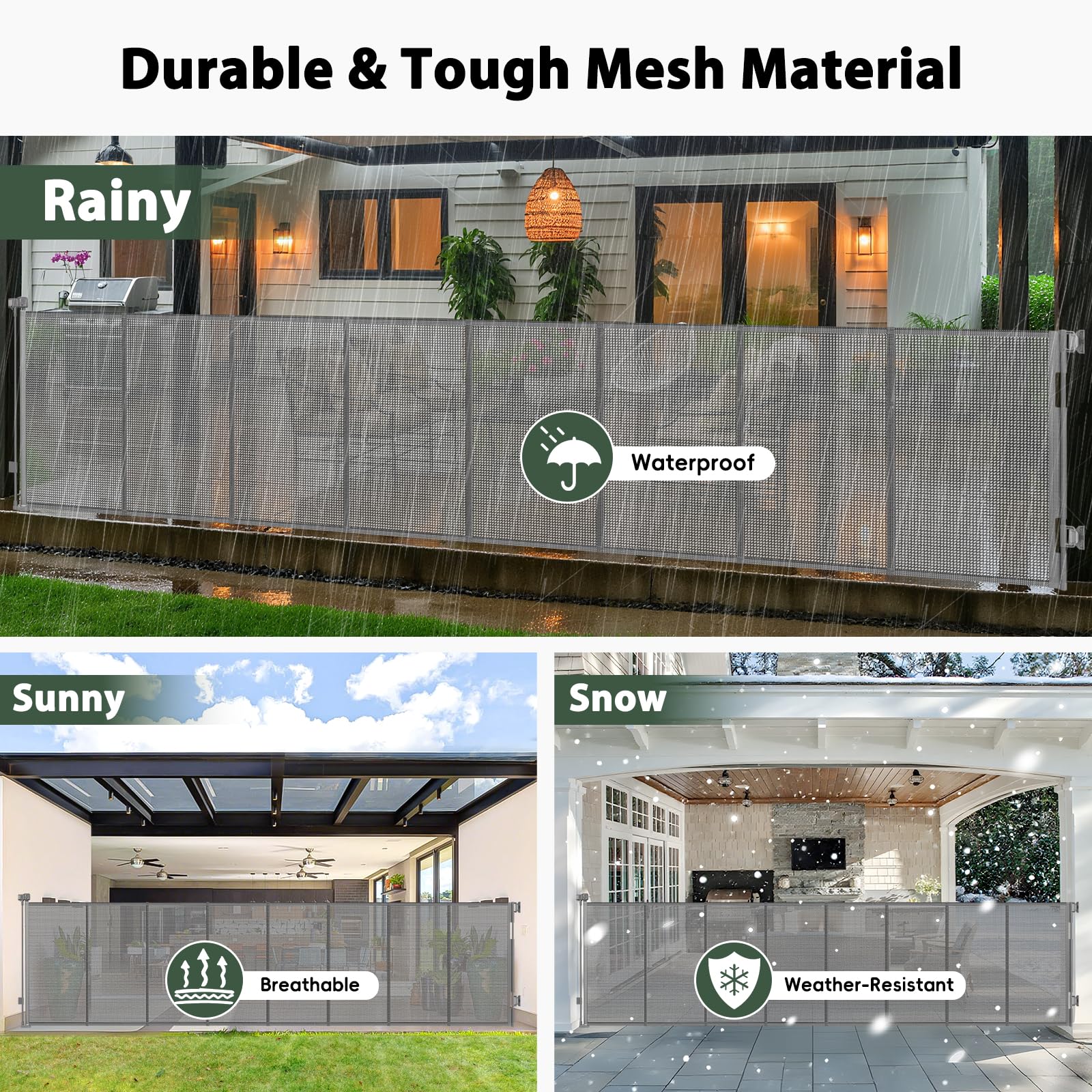 Easy installation with adjustable hardware for uneven walls