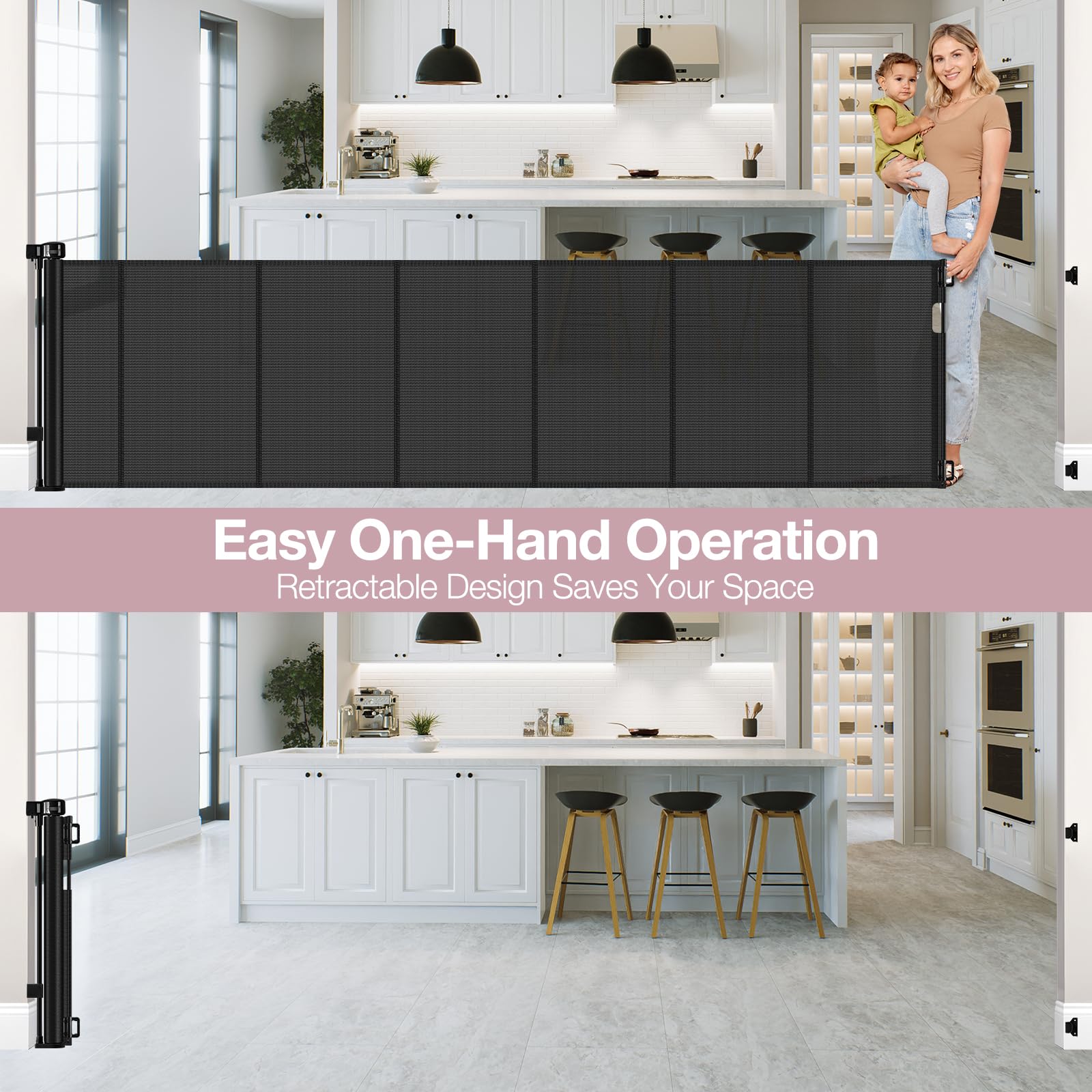 Reinforced mesh close-up showing durable, scratch-resistant material.