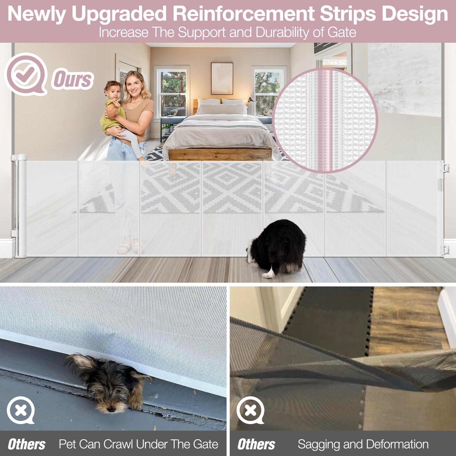 Dabormi reinforced mesh detail showing durability in high-traffic spaces.