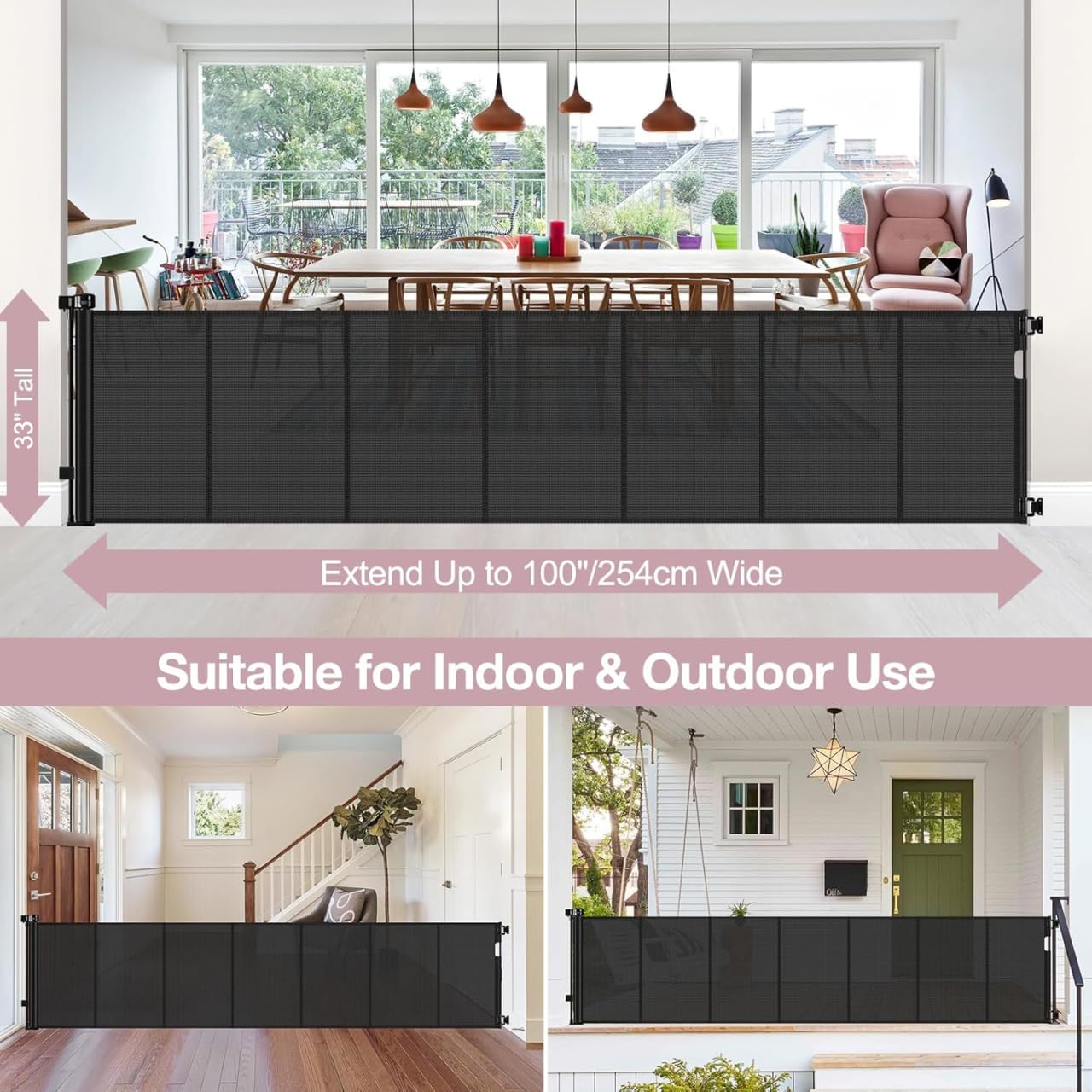 Close-up of Dabormi safety lock keeps the gate securely closed.