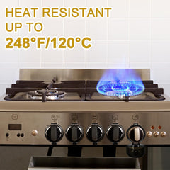 Dabormi stove knob covers are heat resistant up to 248°F for kitchen use.