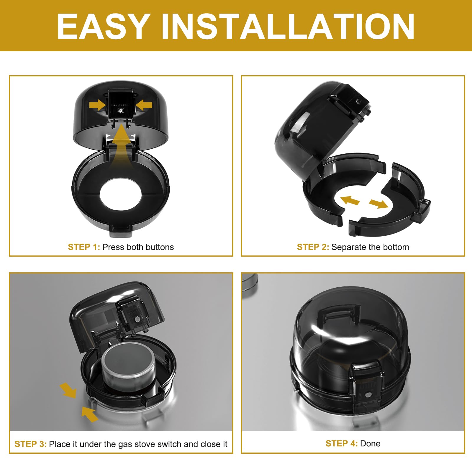 Dabormi stove knob covers provide universal fit for most gas stoves.