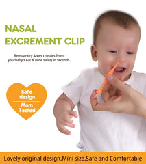 Dabria scoop end removes dried boogers quickly and safely.