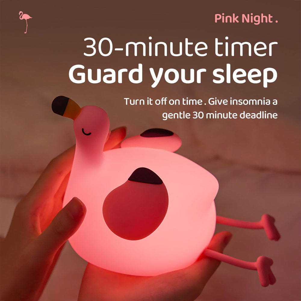 DADYLOBO pink flamingo night light compact and portable for travel