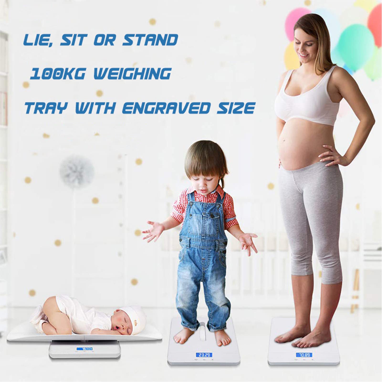Daehung baby weighing scale provides a quick 3-second read.
