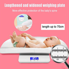 Daehung baby scale tray with height markers supports growth monitoring.