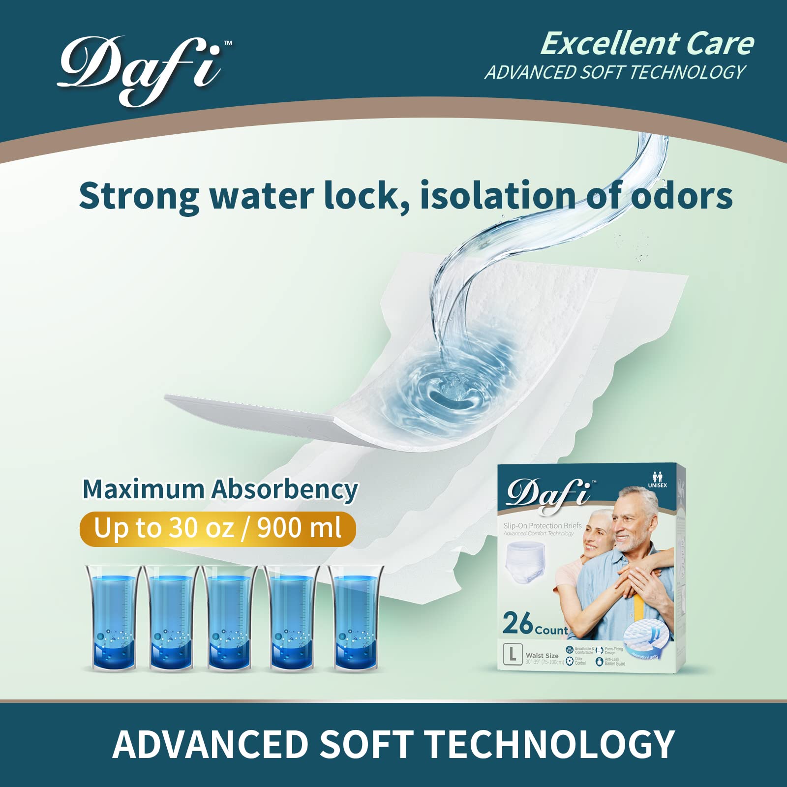 DAFI breathable fabric underwear emphasizes airflow and skin comfort.