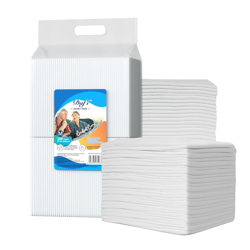 DAFI disposable changing pad 18x24 protects bedding with absorbent core.