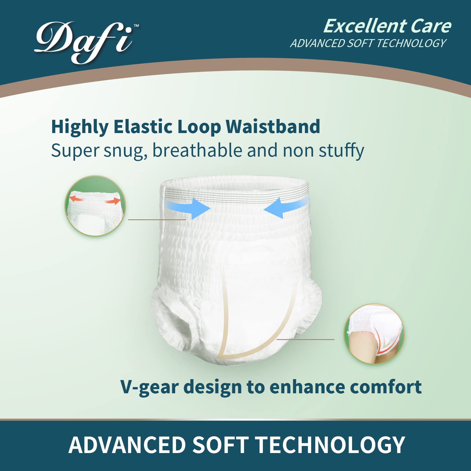 DAFI odor-neutralizing polymer helps dry and feel fresh