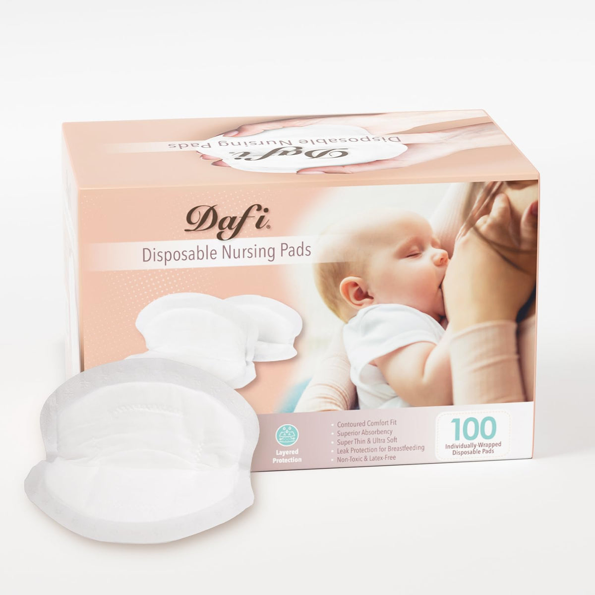 DAFI Stay Dry nursing pad with soft non-woven fabric for daily comfort