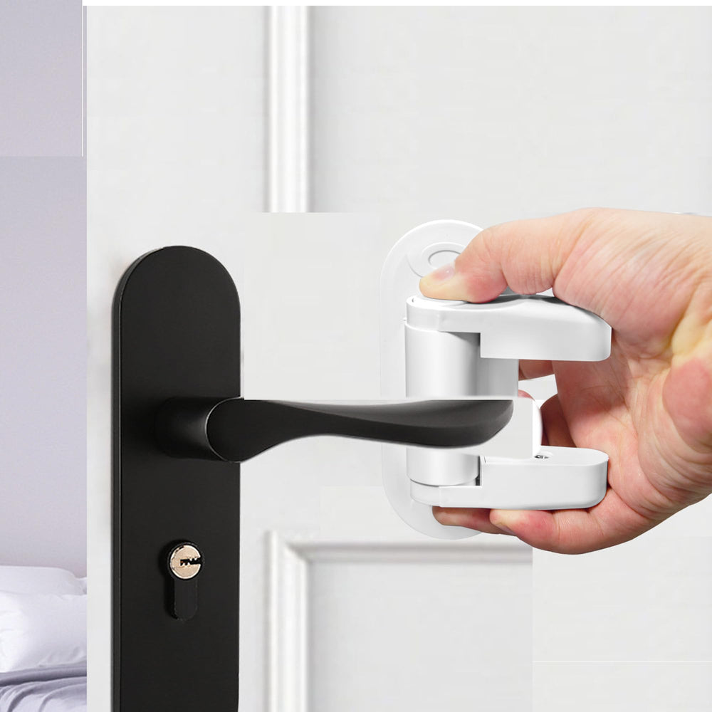 DAFUWENG easy press buttons rotate locking arm for quick adult access