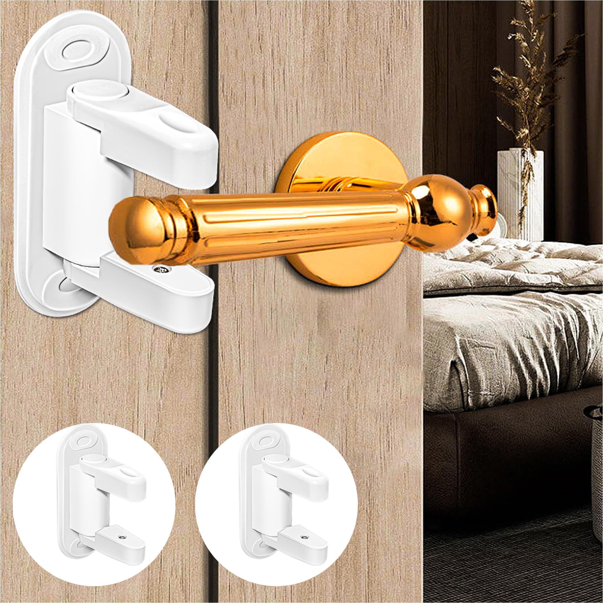 DAFUWENG door lever lock two-pack in box for easy baby proofing