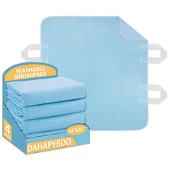DAHAPYBOO Improvia bed pad with four handles for easy repositioning at home.