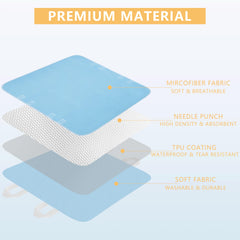 DAHAPYBOO Improvia bed pad with reinforced handles for safe transfers.