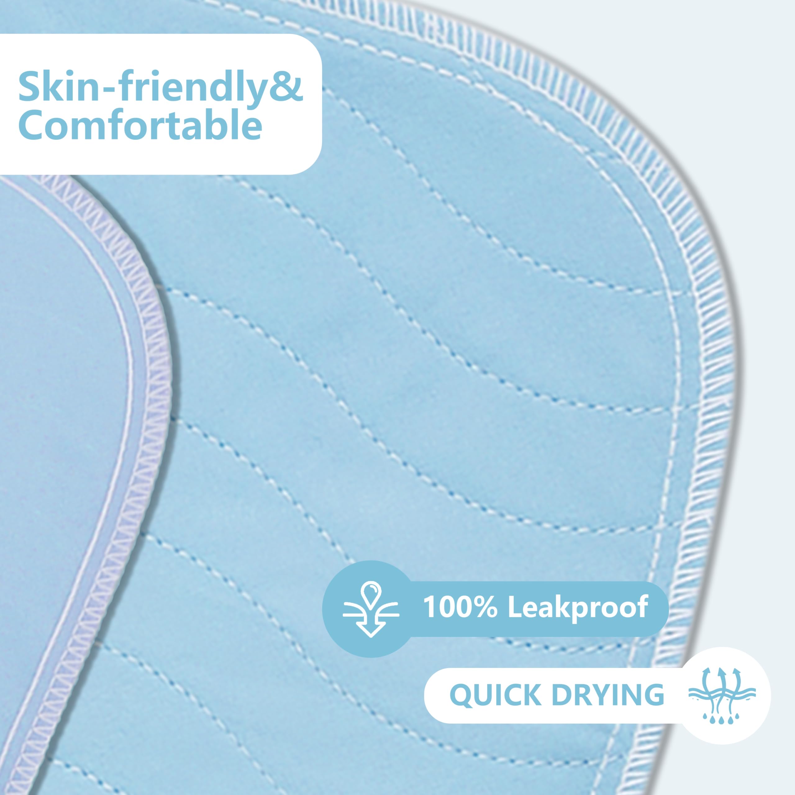 Close-up of quick-drying layers designed for fast absorption