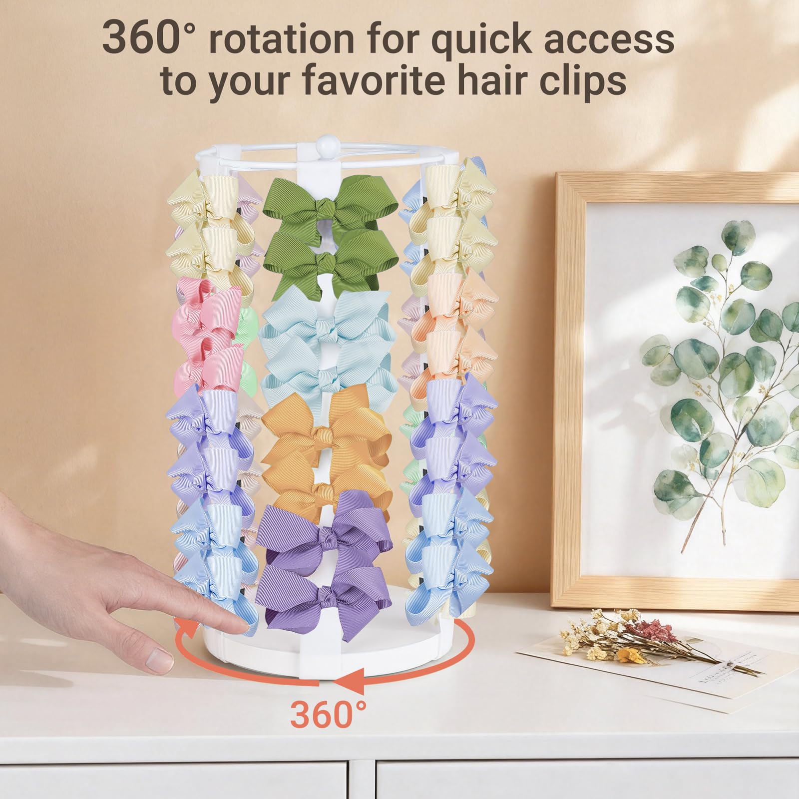 Dahey quick-selection turntable lets you find bows without hassle.