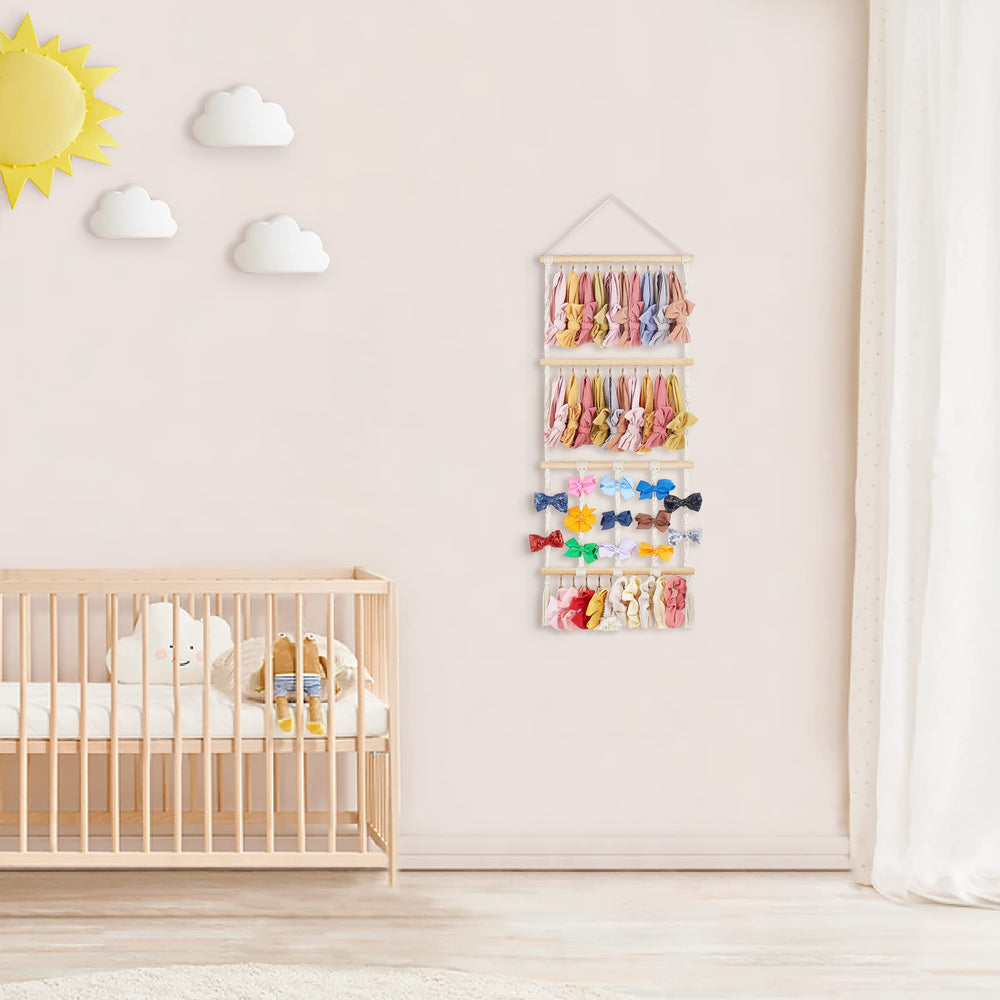 Dahey door or wall hanger is perfect for organizing baby girl bows.