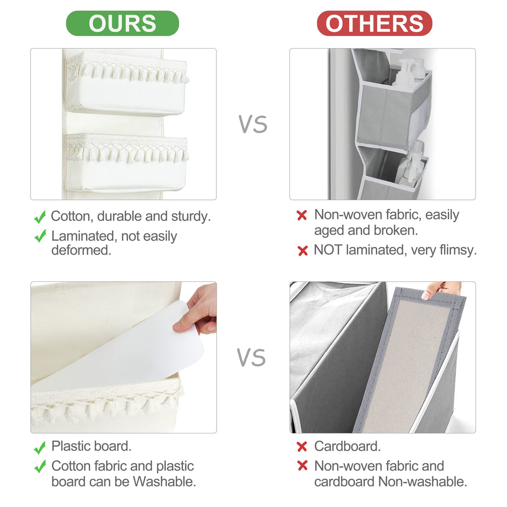 Dahey space-saving door organizer enhances small-space bathroom or bedroom storage.