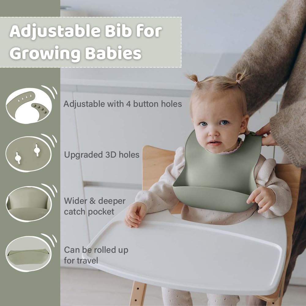 Dahzii 6-piece feeding set bowl with non-slip bottom for stable mealtimes.