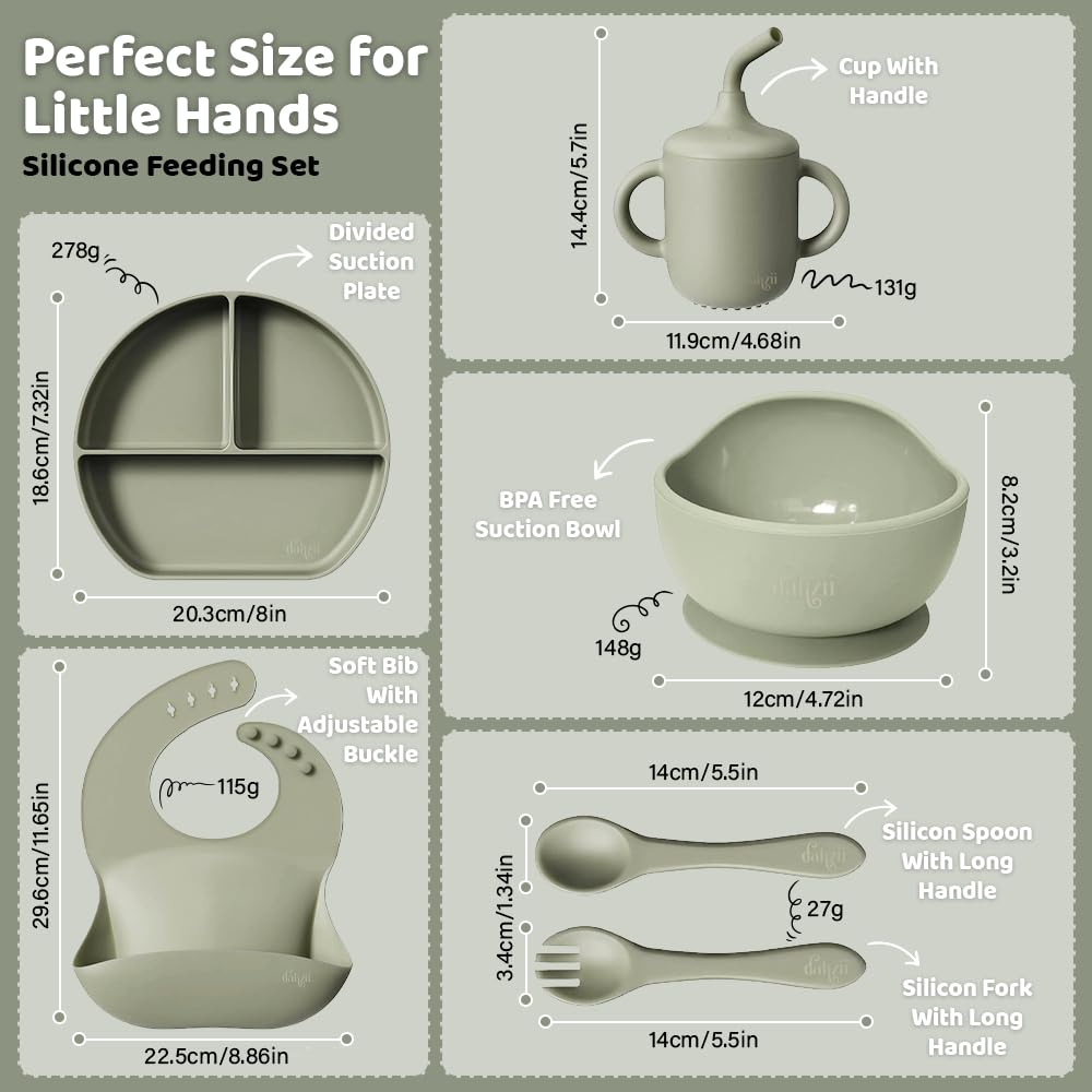 Dahzii 6-piece feeding set packaging showing complete set.