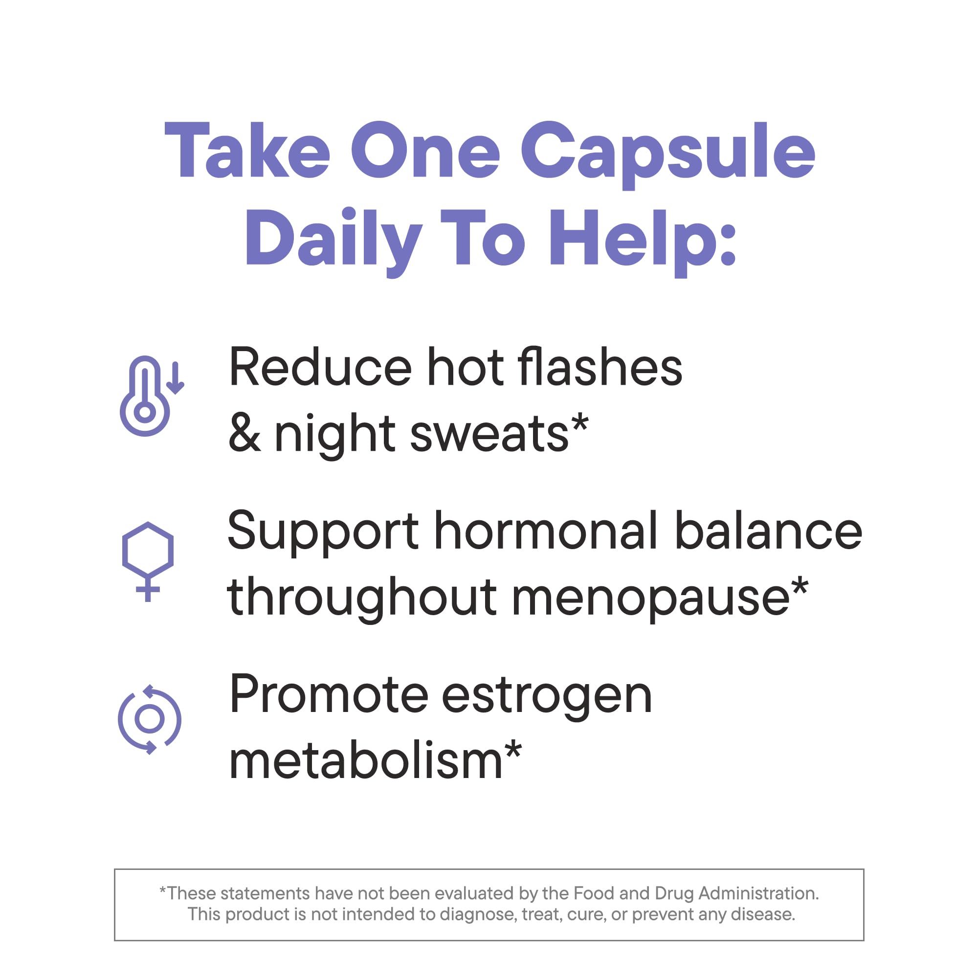 Daily Nouri Menopause Probiotic capsules close-up shows easy-to-swallow capsules.