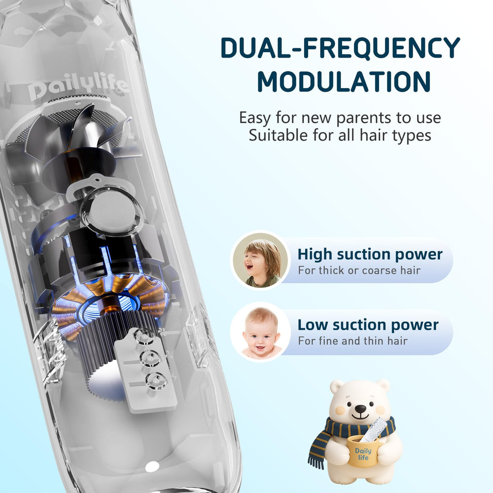 DAILYLIFE detachable storage compartment for easy disposal of trimmed hair.