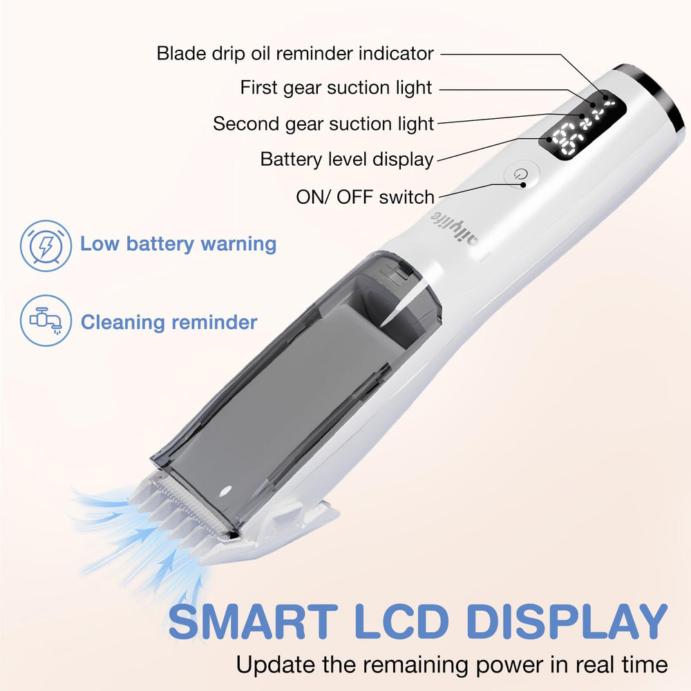 DAILYLIFE LCD display shows remaining power during grooming