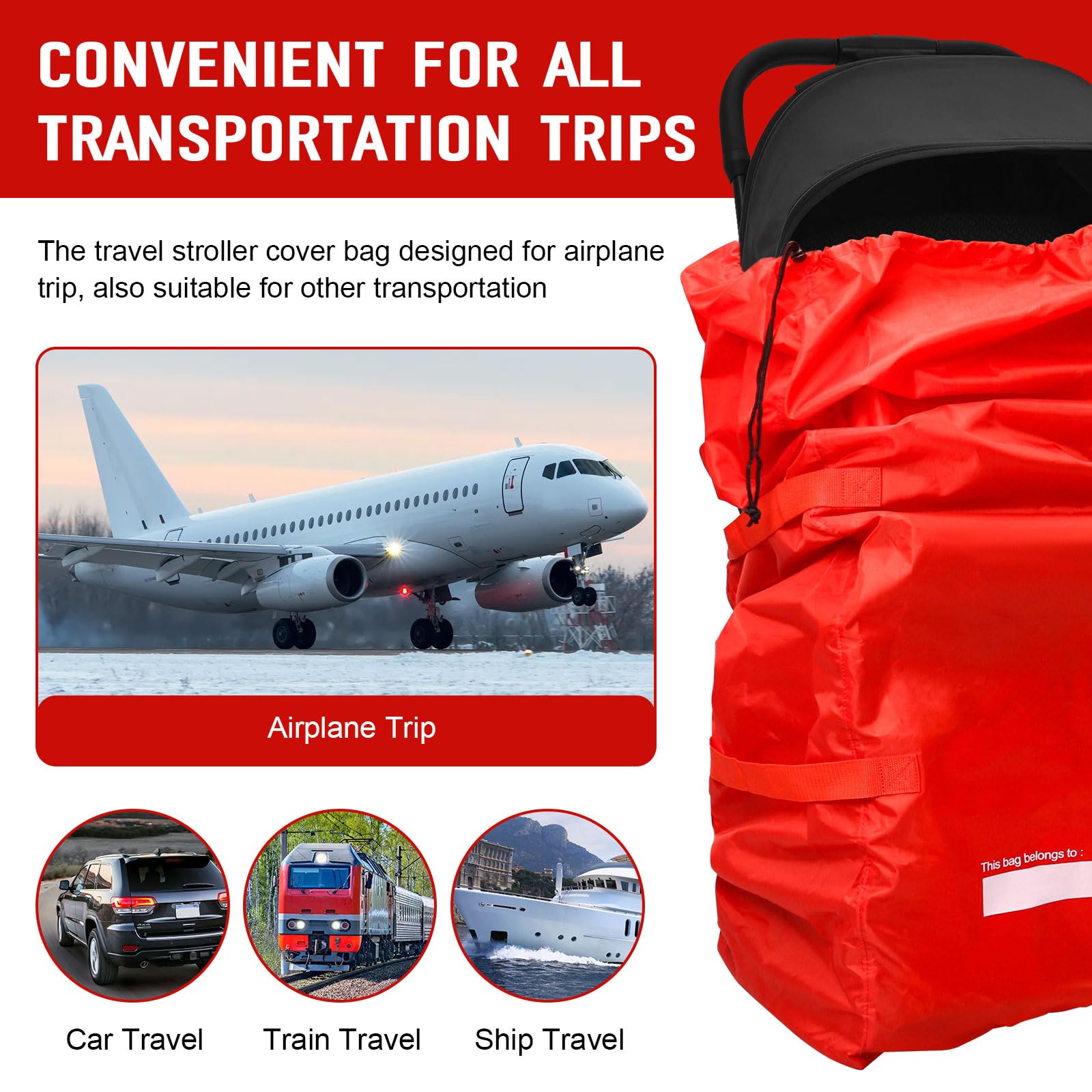 Dairrr Fuuu lightweight nylon stroller bag adds durability without bulk