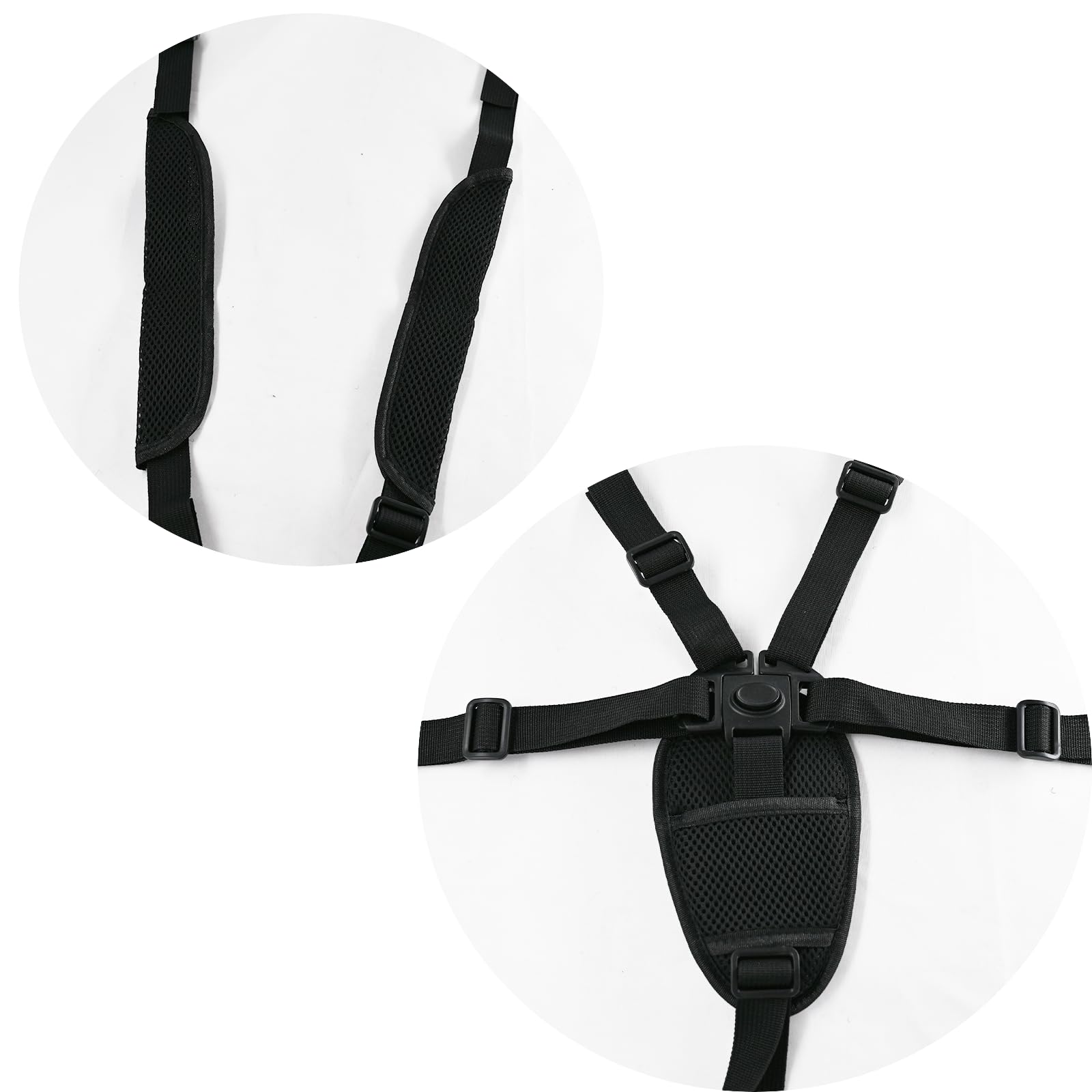 Dakexiong harness belt installed on stroller demonstrates quick secure positioning