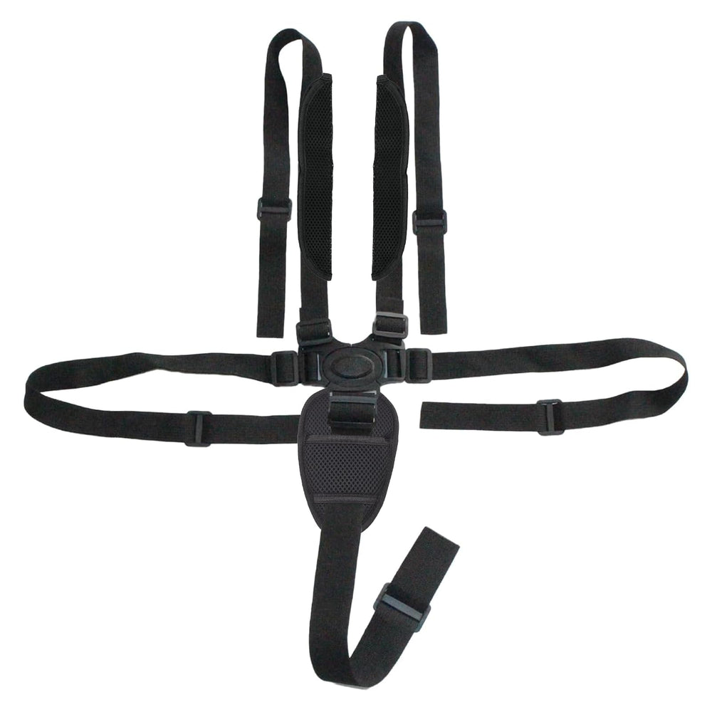 Dakexiong universal 5-point harness belt front view secures a young rider during travel
