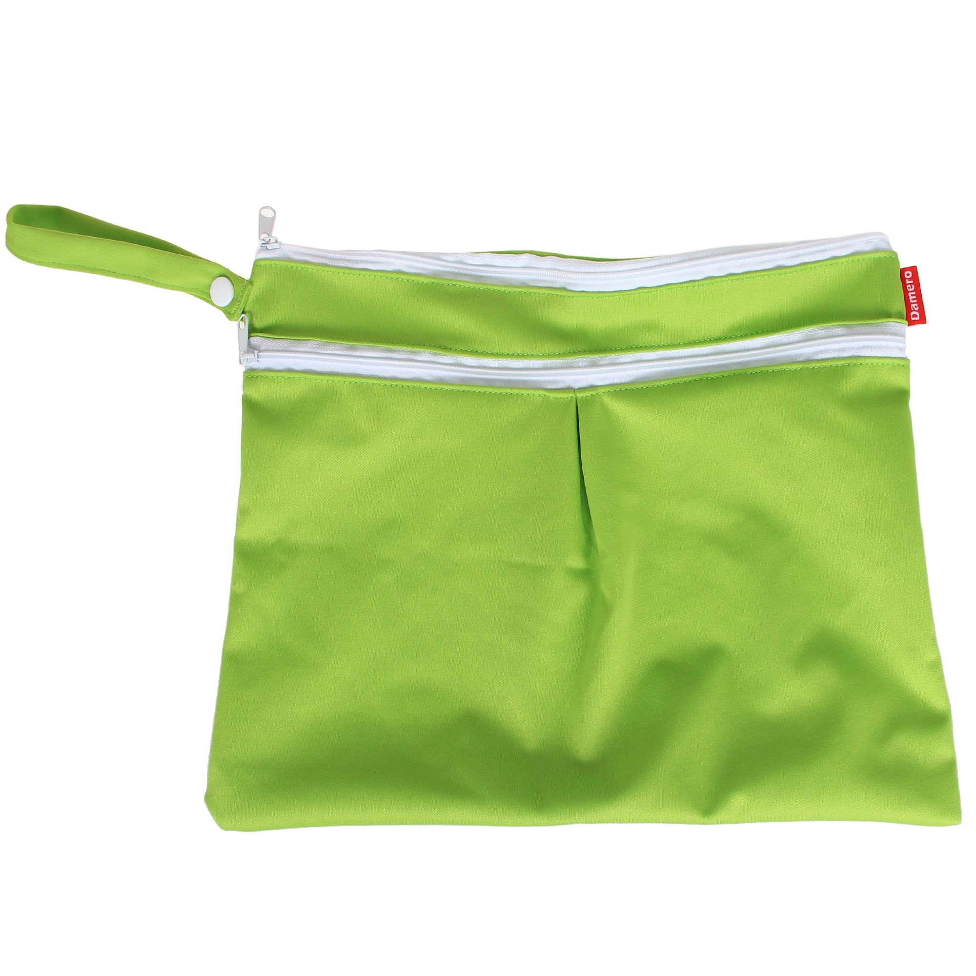 Damero 2Pack with snap handle attached to a diaper bag for quick access